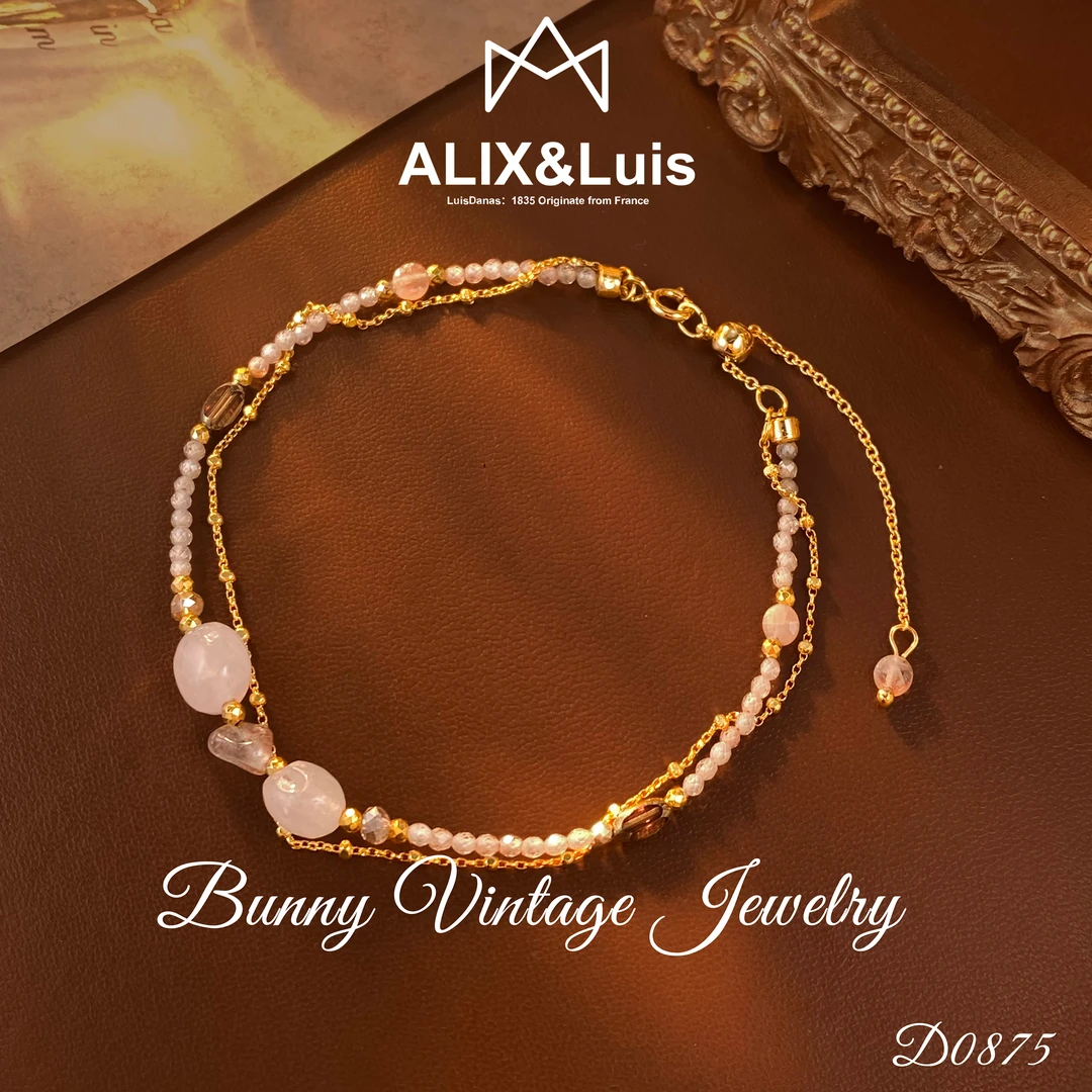 镀K金 D0830 法★【爱丽丝公主】手工 ALIXLuisDanas手链