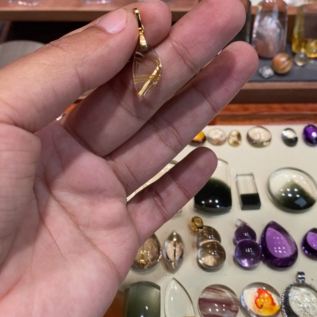 颈饰水晶银S925镶嵌钛晶