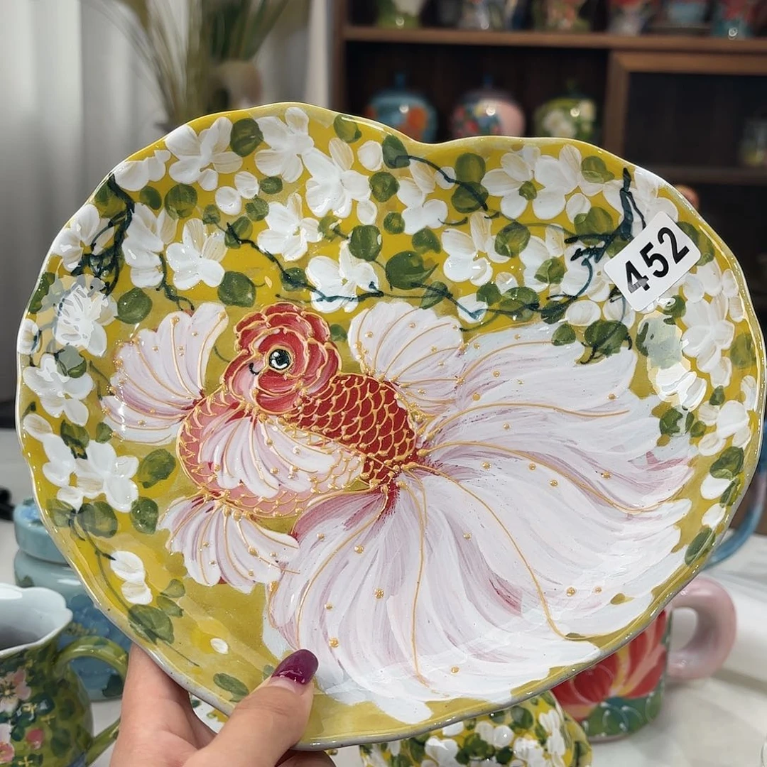 瓷片筱****弟景德镇手绘高温釉下彩陶瓷茶具