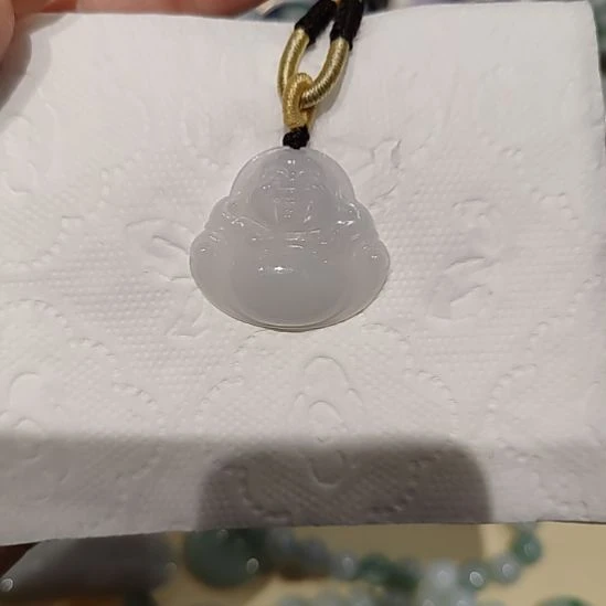 翡翠未镶嵌颈饰天然缅甸翡翠A货佛公吊坠
