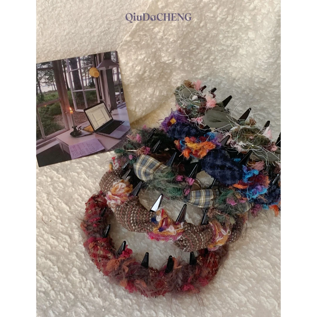 秋冬新款手工布艺波浪发箍小清新温柔甜美时尚百搭ins春夏