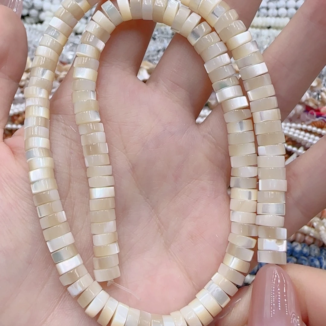 玛瑙/玉髓未镶嵌珠宝半成品白蝶贝剁珠一条卡7