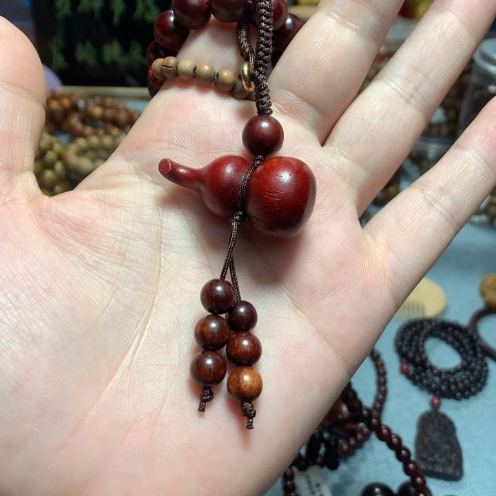 小叶紫檀把件憨*°葫芦