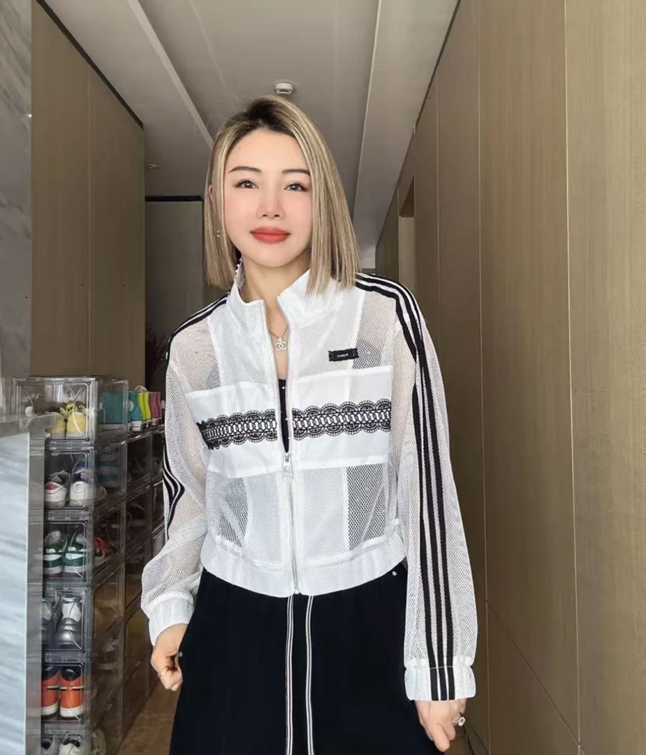 【锦衣服饰】2131欧货立领拉链三条杠短外套