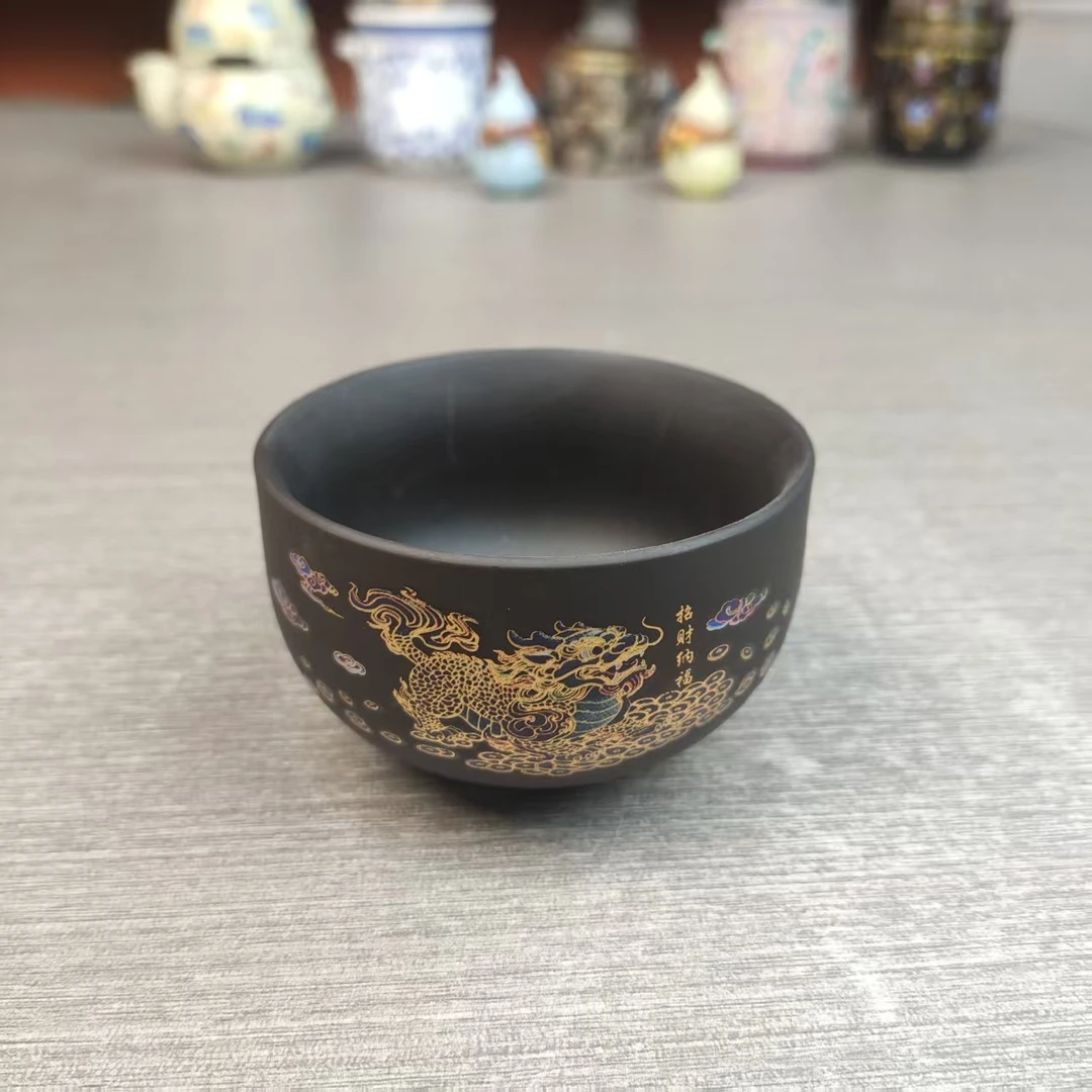 貔貅黑泥个性家用主人杯