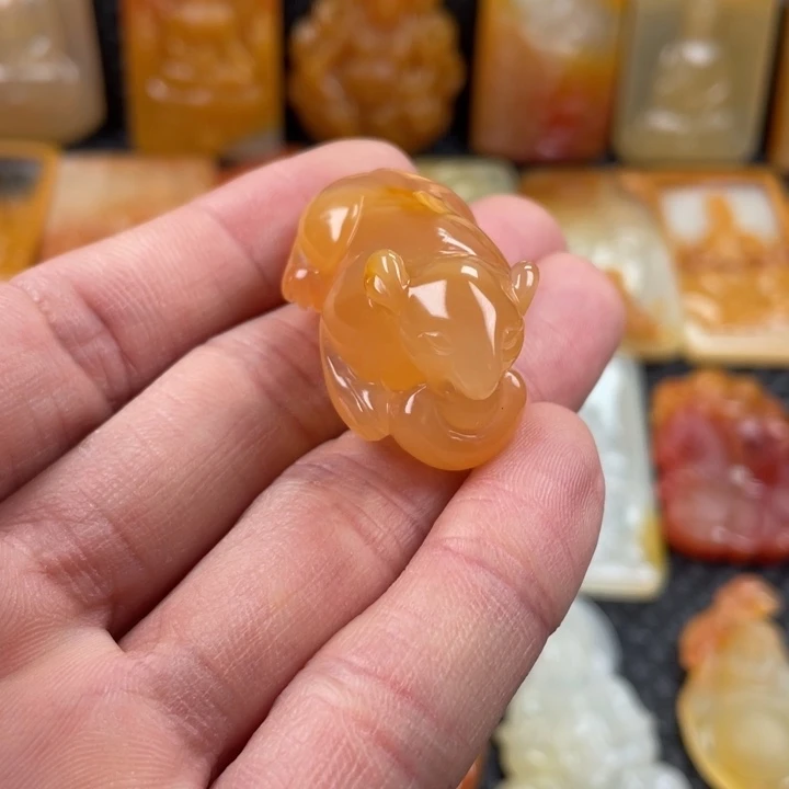 石英质玉（黄龙玉）颈饰未镶嵌