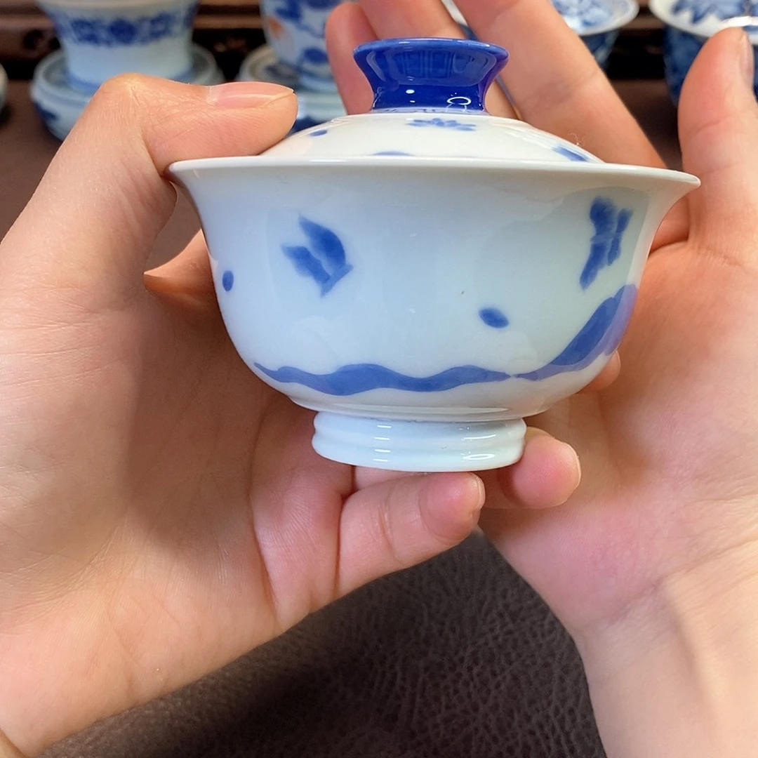 碗青花绽放120cc。            