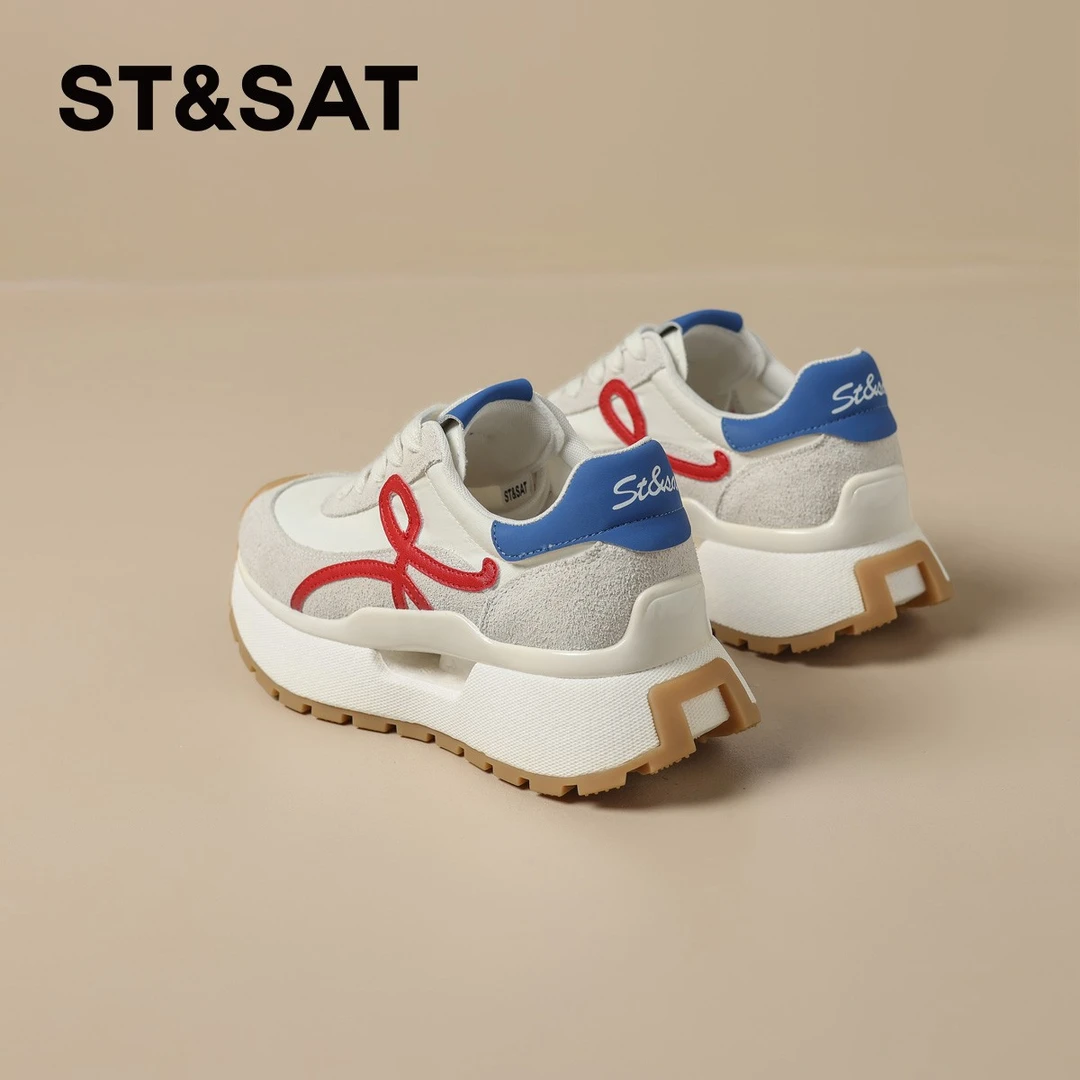 星期六厚底阿甘鞋女款夏季2025新款网红时尚休闲鞋复古百搭德训鞋