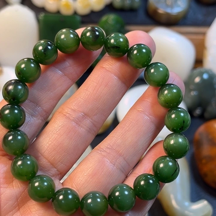 和田玉（碧玉）未镶嵌手链