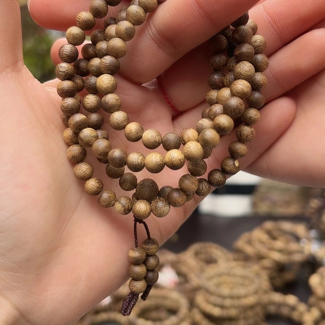 沉香手串乌身圆叶卡6，10克，多样性发货一条