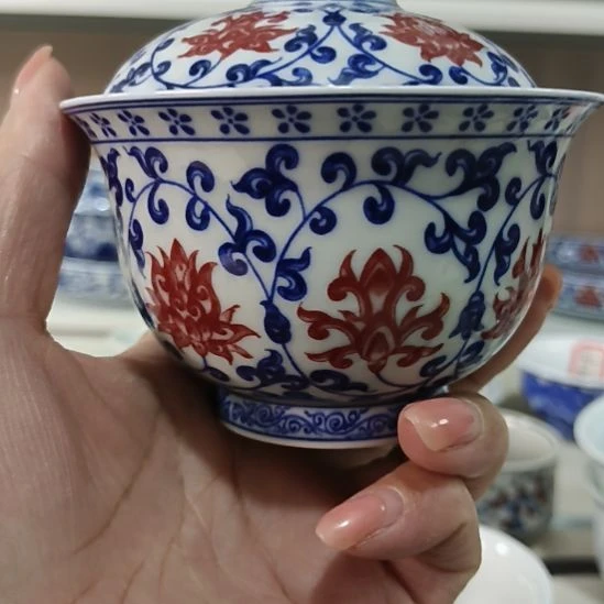 手工艺品琉璃景德镇陶瓷盖碗