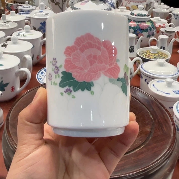 陶瓷醴陵釉下手绘饮料杯