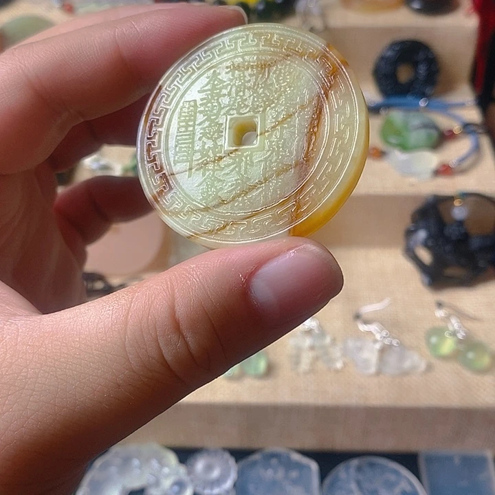 蛇纹石玉合金颈饰