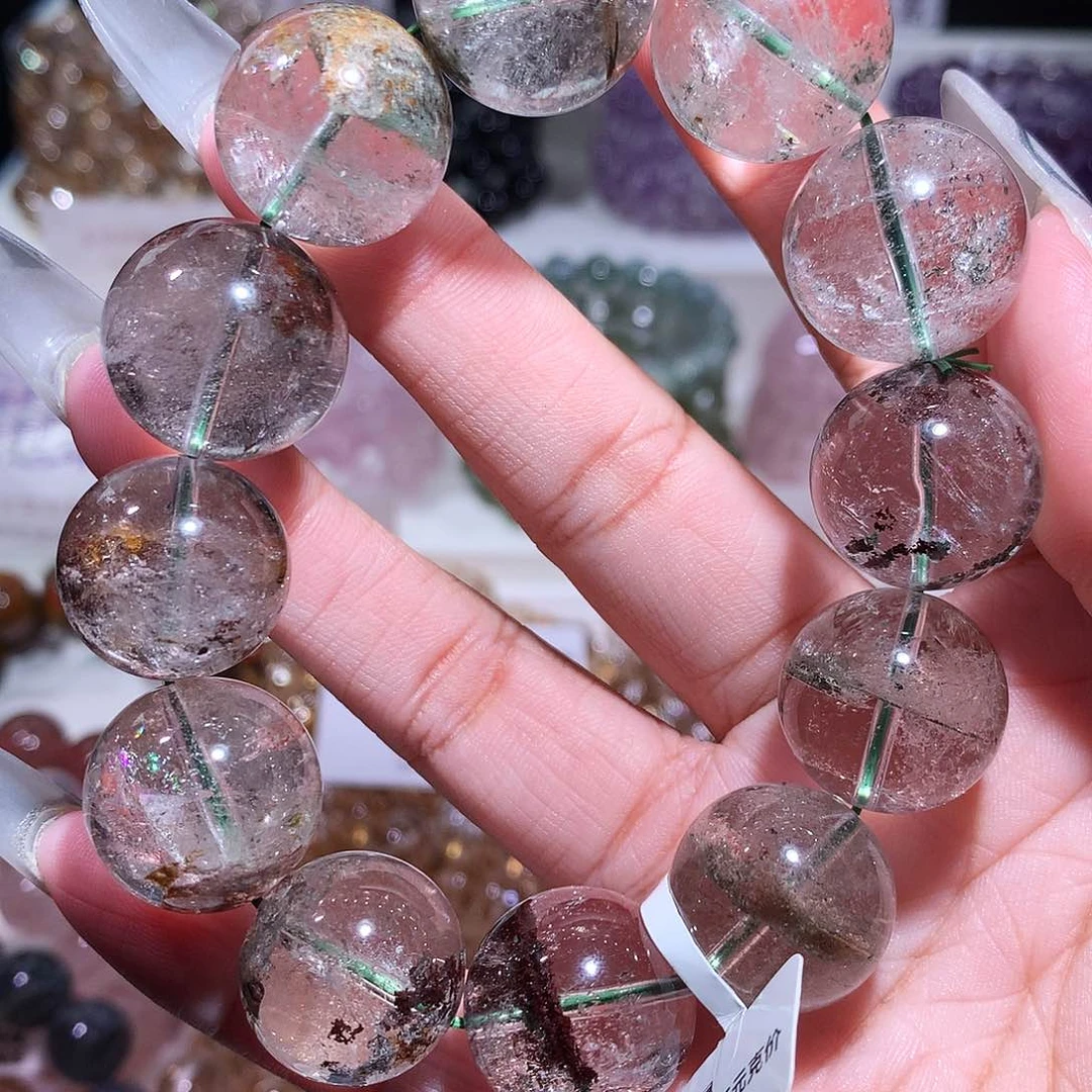 未镶嵌手链水晶透体幽灵19mm