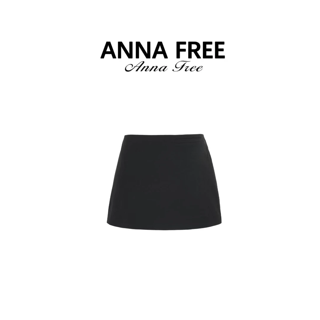 ANNA FREE【减法主义】24新款时尚简约修身百搭徽标半身裙ZCS24480
