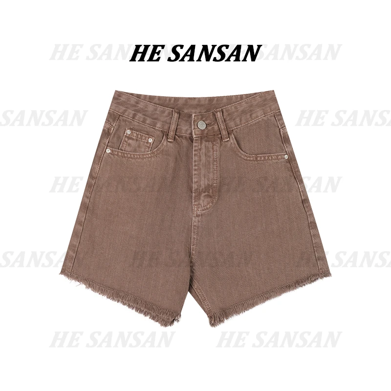 【SANSAN】高腰显瘦气质牛仔裤百搭休闲夏季短裤牛仔裤DY-7450