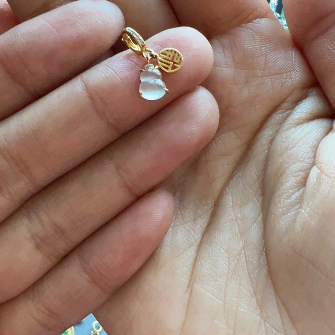 翡翠颈饰18K金镶嵌暖****葵翡翠