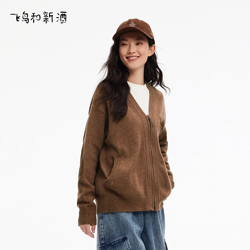 【辛小北专属】飞鸟和新酒宽松休闲针织衫毛衫薄款百搭针织外套