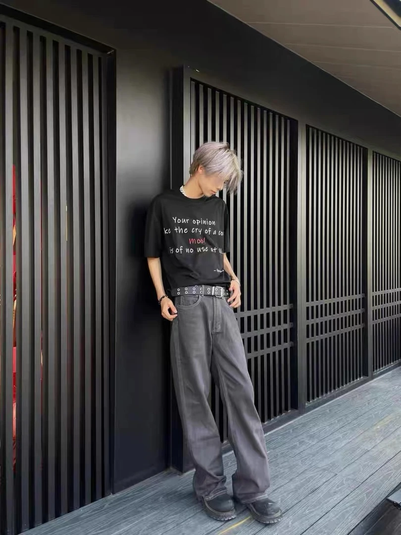 包帅的！质感顶爆！某保330！小众弯刀cleanfit微喇牛仔裤男女同款