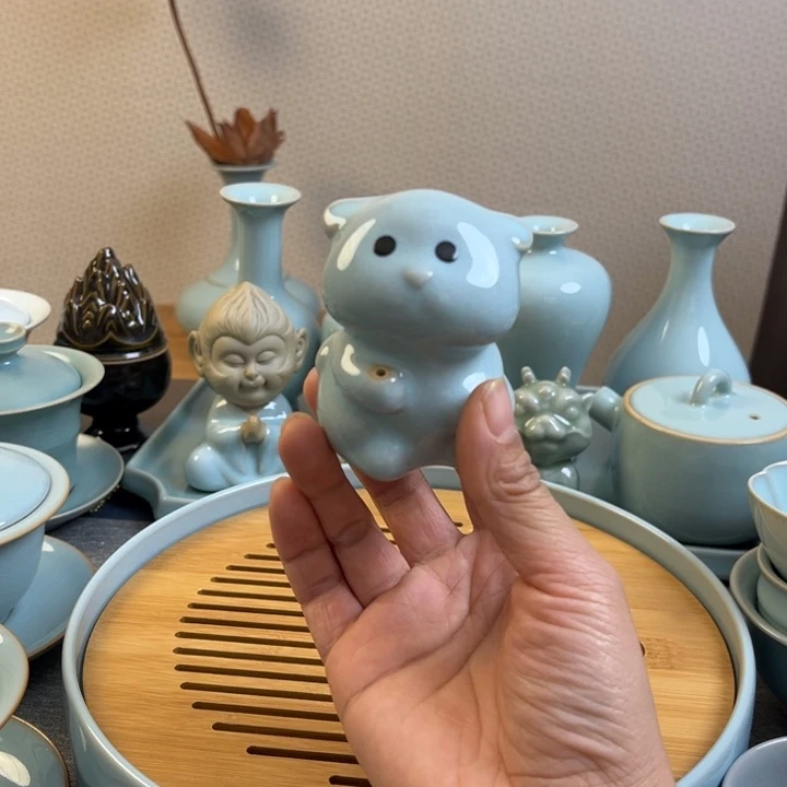 茶宠香插汝瓷天青色一级品