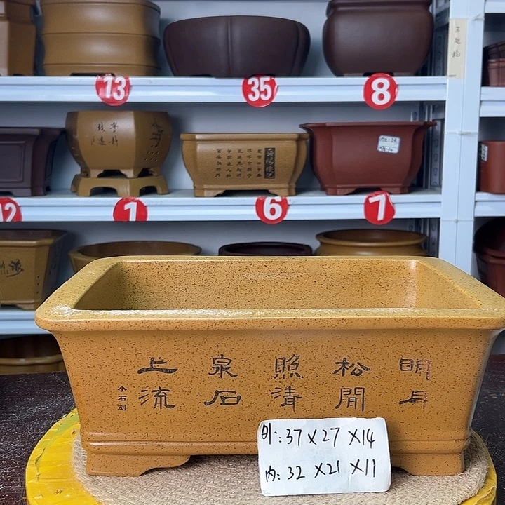 紫砂花盆你在一起