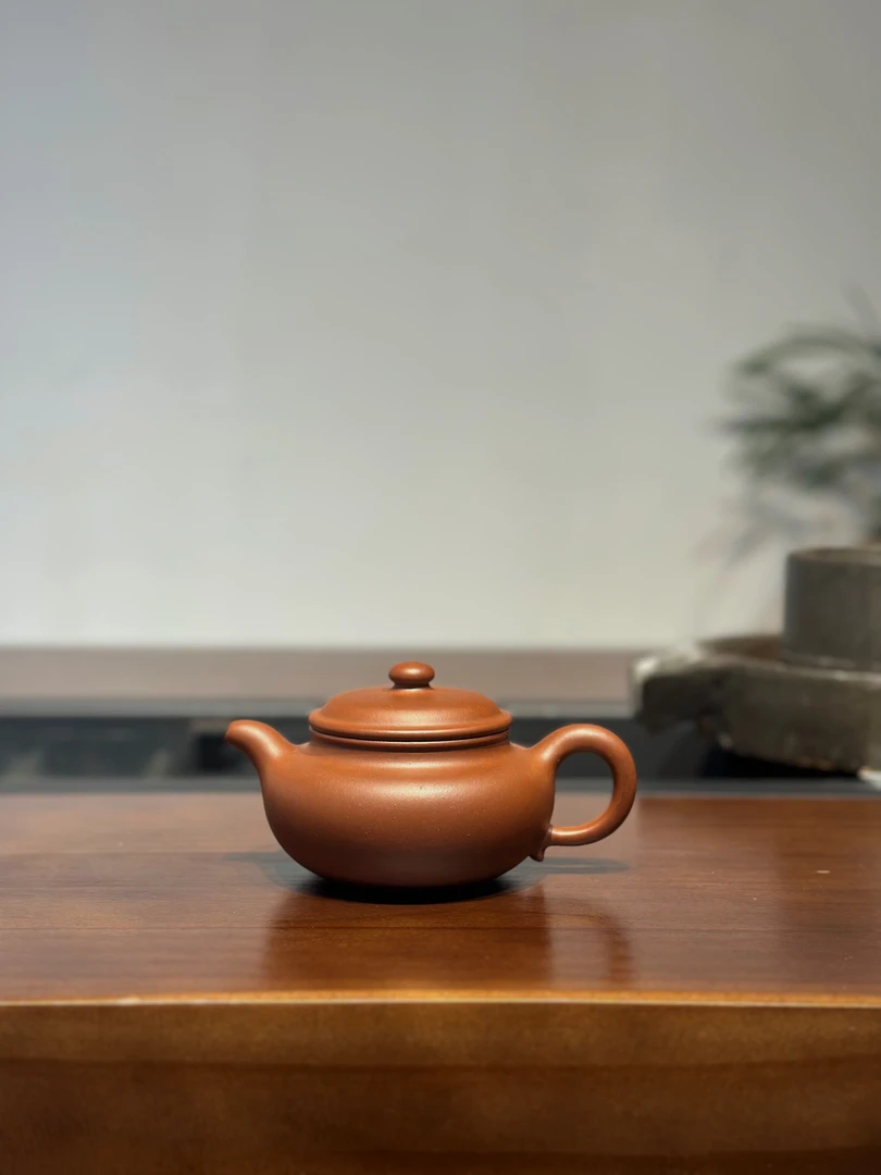 景舟仿古黄龙山原矿底槽青精工半手240cc扁腹壶宜兴紫砂壶可定制