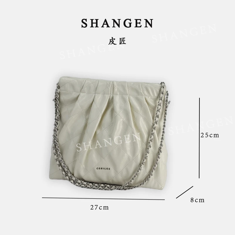 【尚恩CC】QYX-81445-米白-轻奢时尚女士新款手提单肩斜挎包