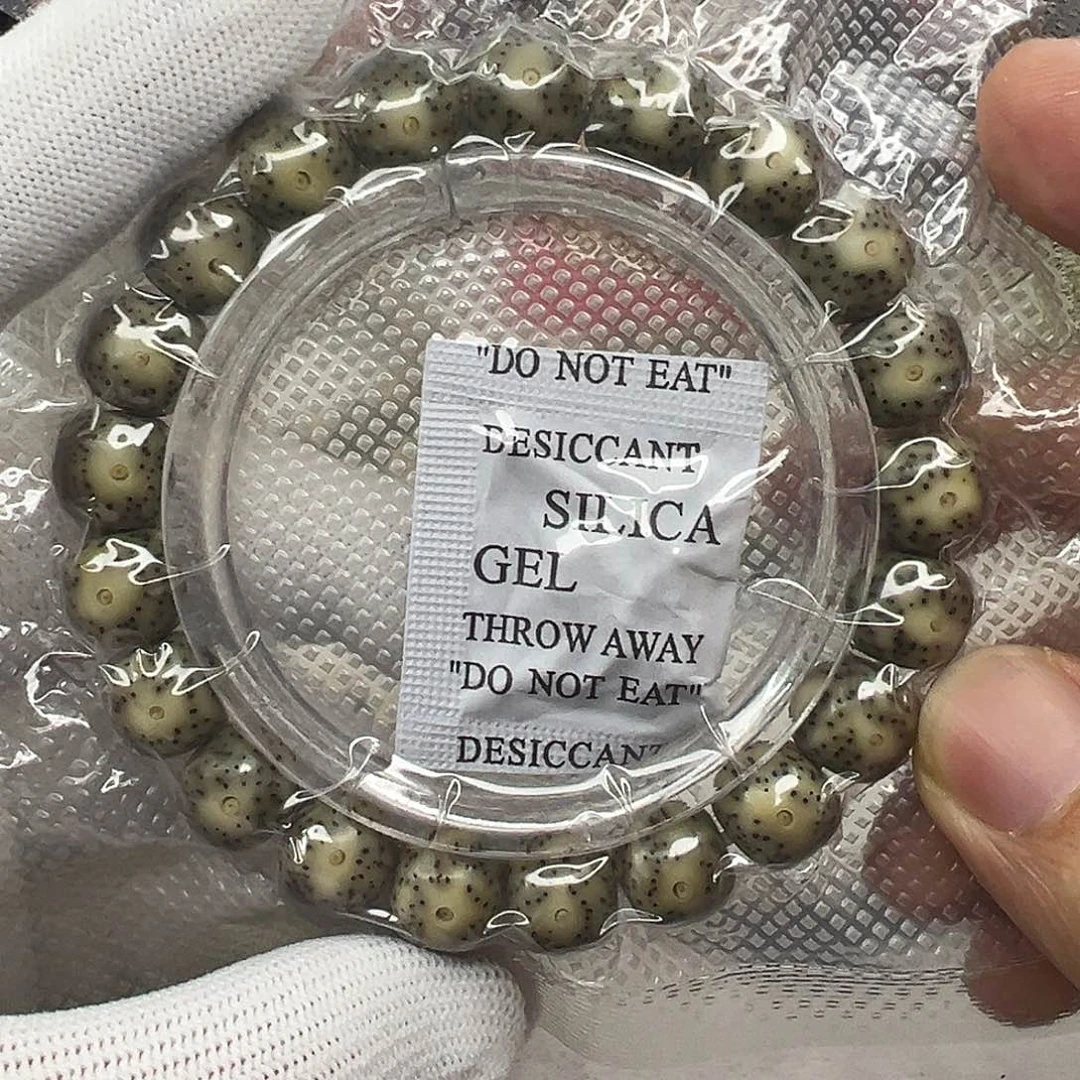 手串星月菩提11×10绿幽灵石玉料同枝1310