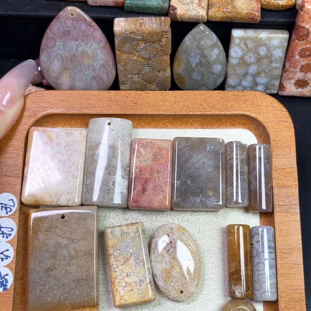 硅化珊瑚（珊瑚玉）吊坠未镶嵌