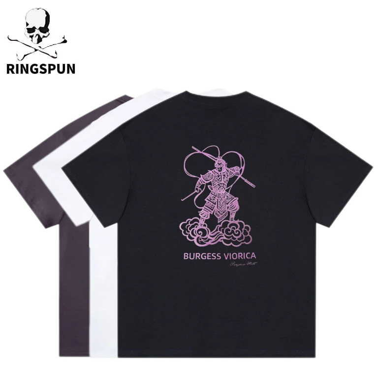 【变色悟空】RS重磅百搭全棉重工刺绣小众高品质潮奢短袖T恤上衣