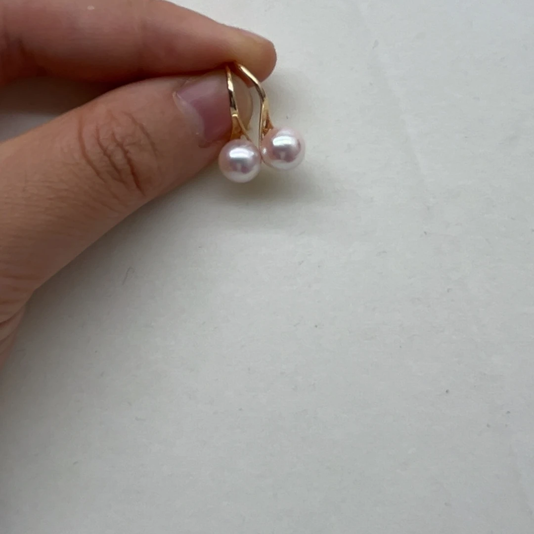 耳饰银S925镶嵌海水珍珠