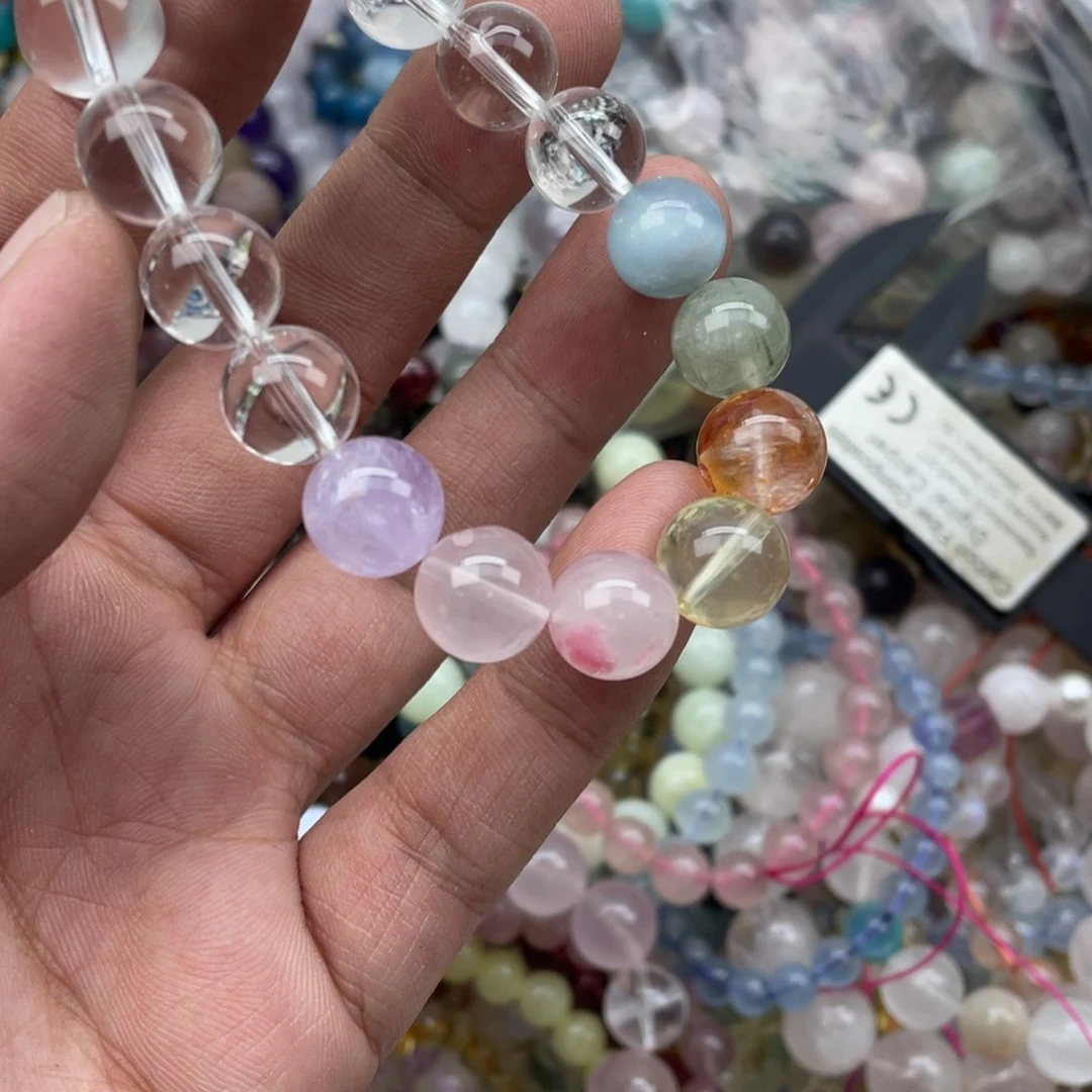 银S925镶嵌手链烟晶