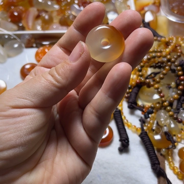 智***态玛瑙/玉髓未镶嵌颈饰0014