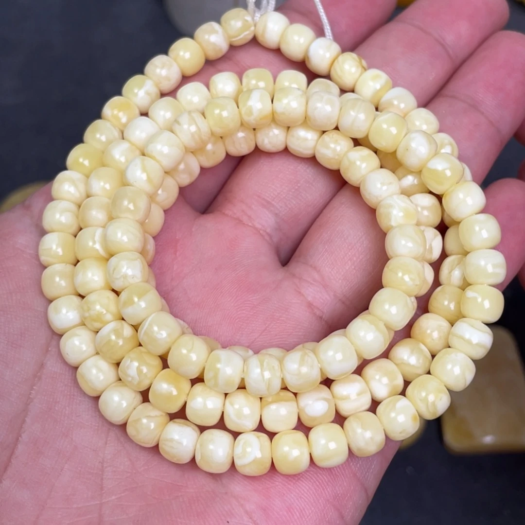 裸石蜜蜡未镶嵌蜜蜡手串6.6mm