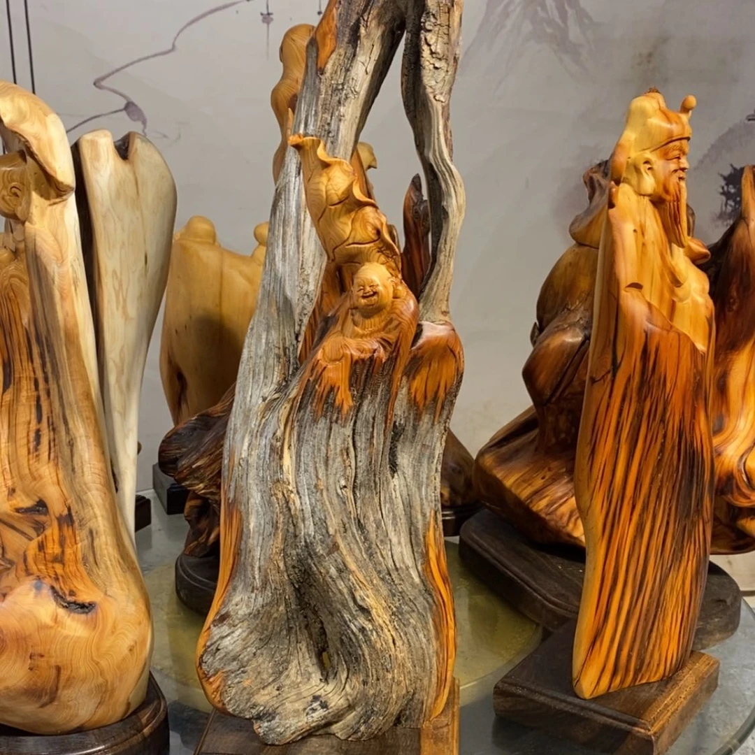 【闪购商品】柏木（崖柏）安****术根雕木雕工艺品摆件家居
