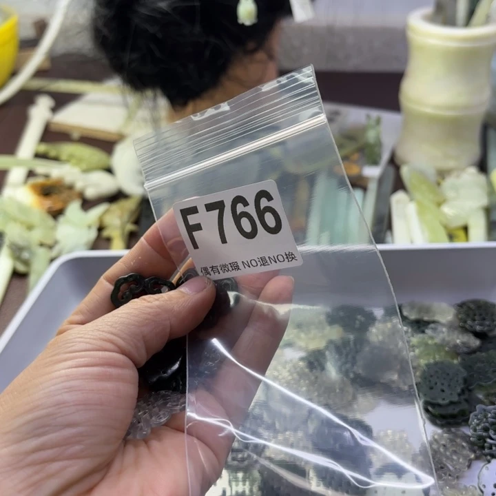 蛇纹石玉发饰合金筱*儿