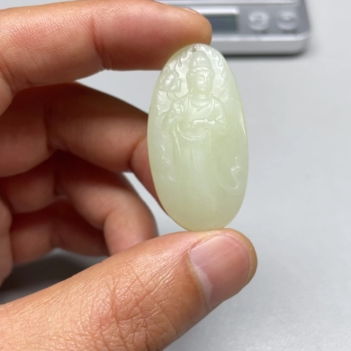 和田玉吊坠(不含链)未镶嵌喝****盖