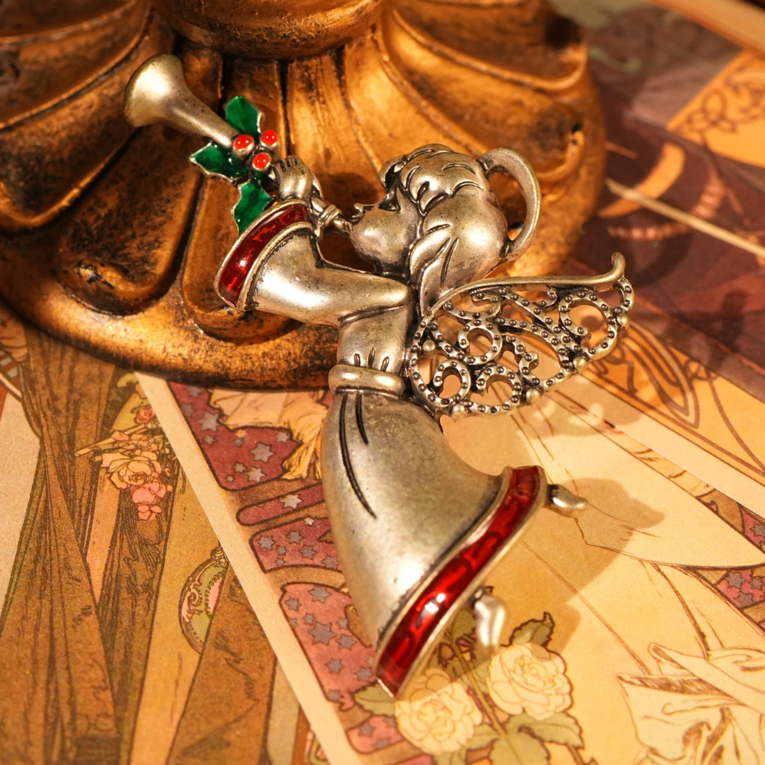 铜合金胸针 【3360】胸针 小天使乐器复古甜美可爱