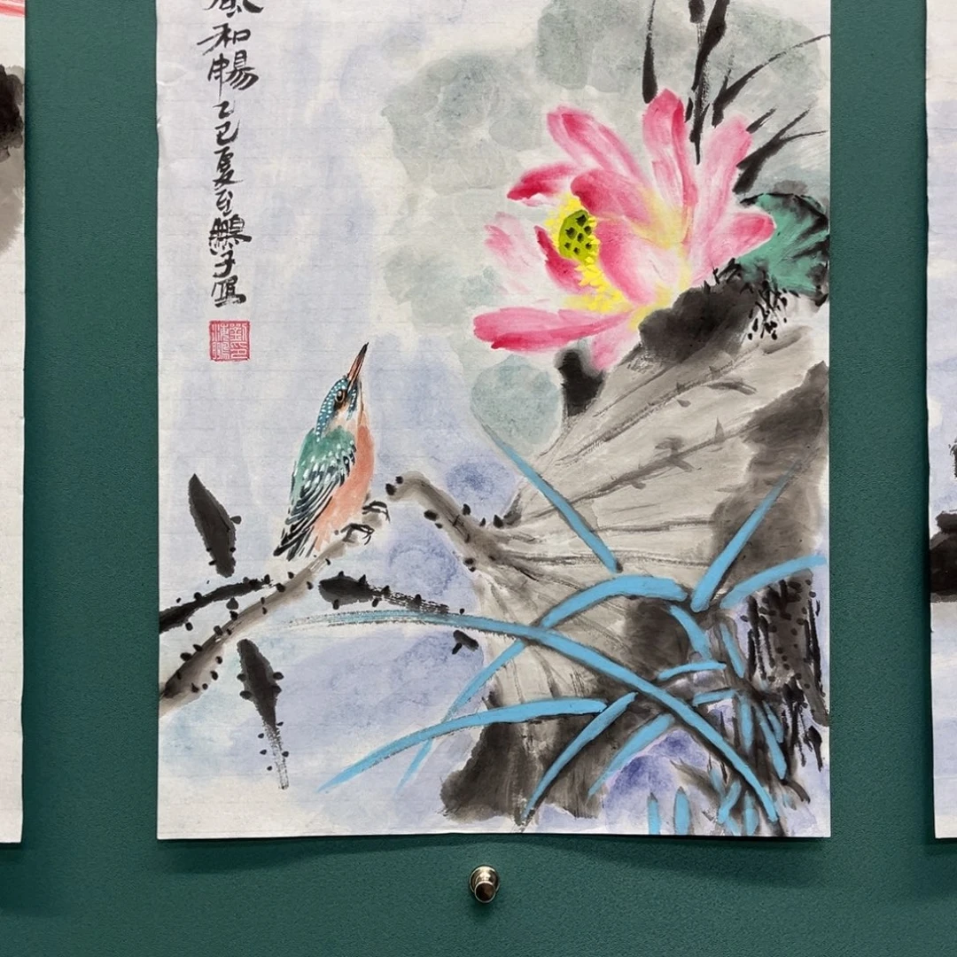 国画艺术家真人手绘