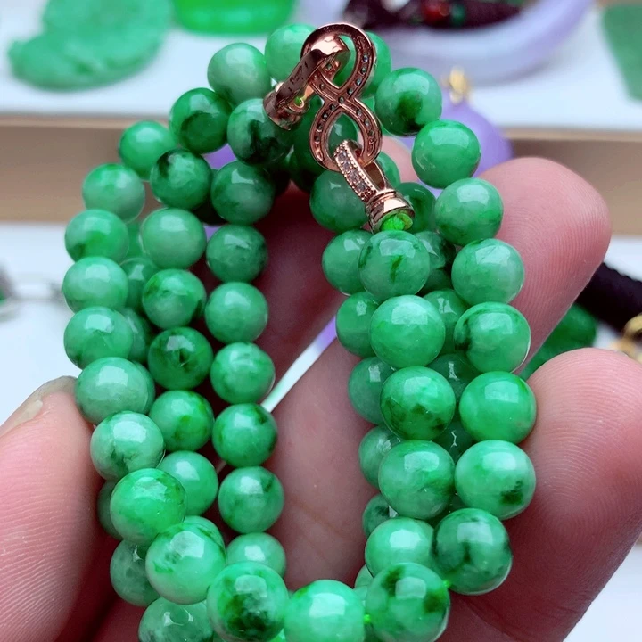 翡翠未镶嵌毛衣链