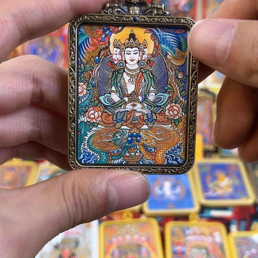 吊坠大日如来｜热贡手绘