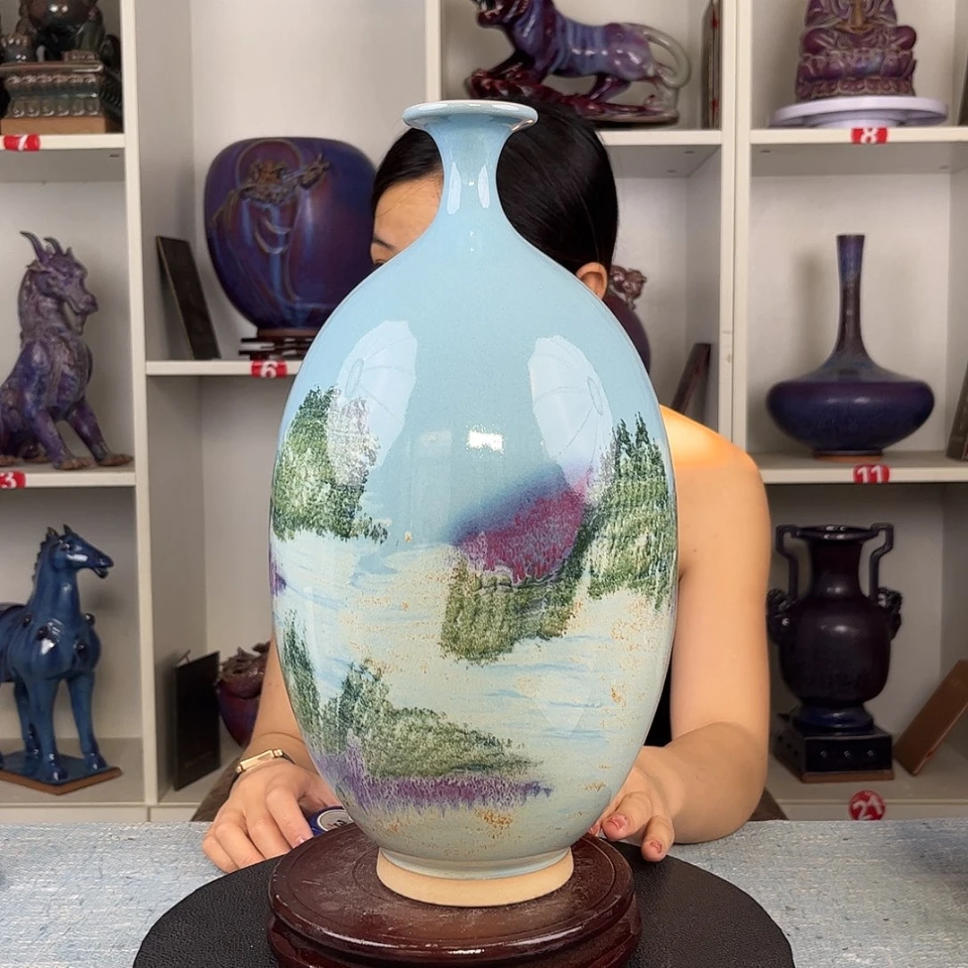 瓷片摆件……福瓜瓶……无礼盒证书