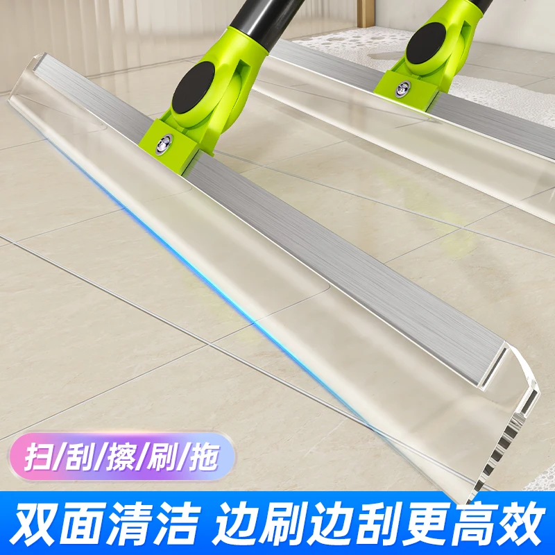 干湿两用三合一不粘头多功能家用拖把刮水神器干湿两用硅胶刮地