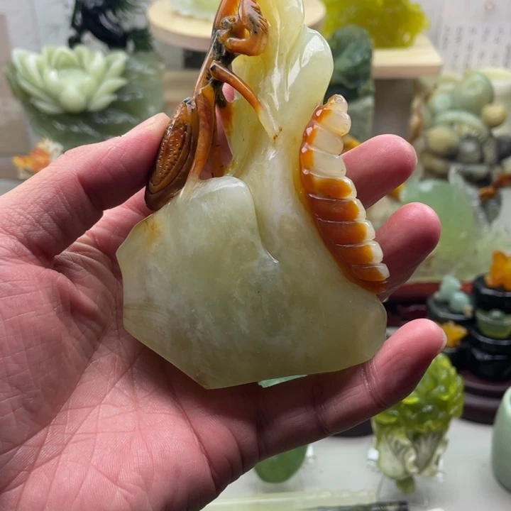 蛇纹石玉未镶嵌四大名玉手把