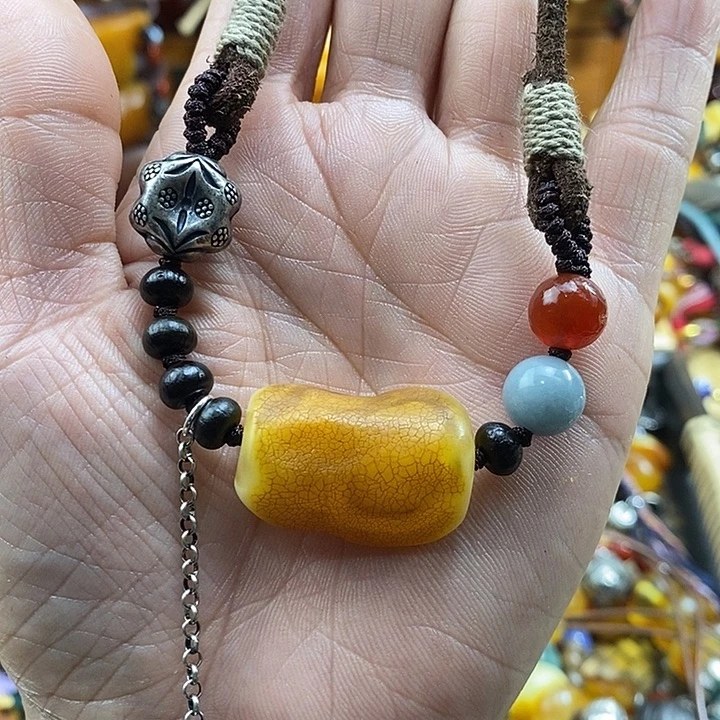 蜜蜡未镶嵌项链项链