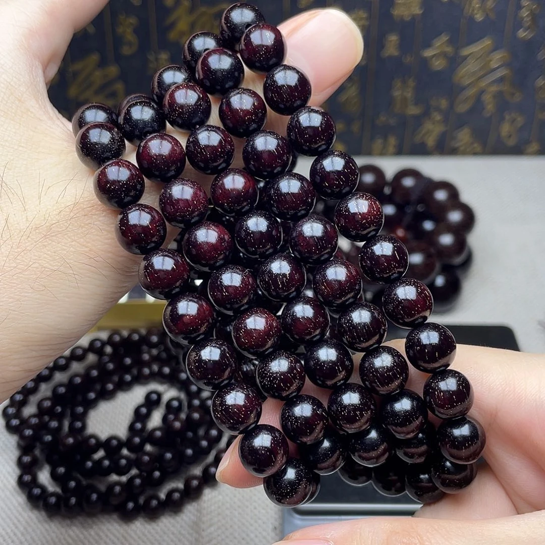 檀香紫檀（小叶紫檀）1.0 108颗 高油密多金星