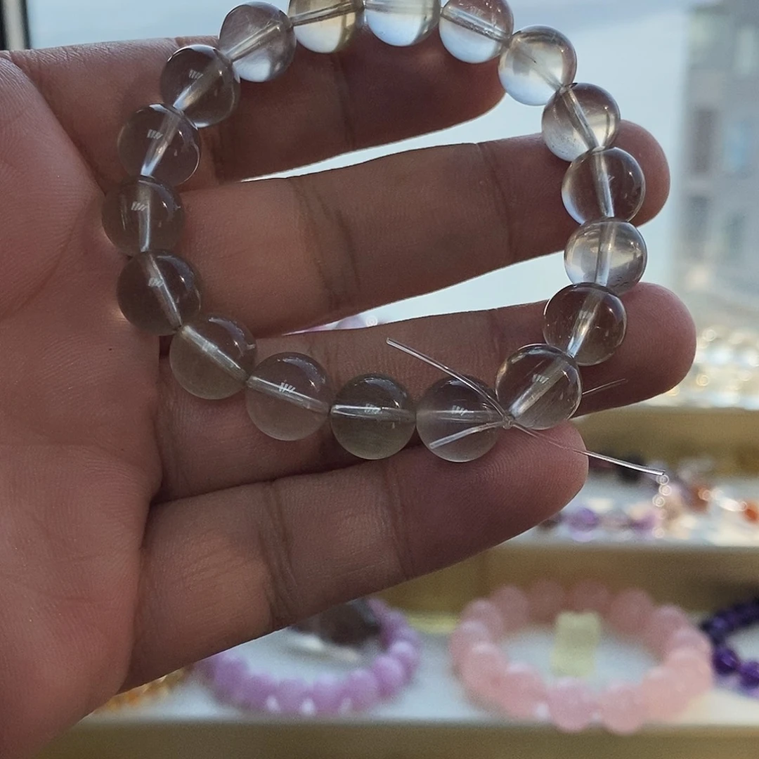 水晶手链未镶嵌巴西灰兔毛水晶