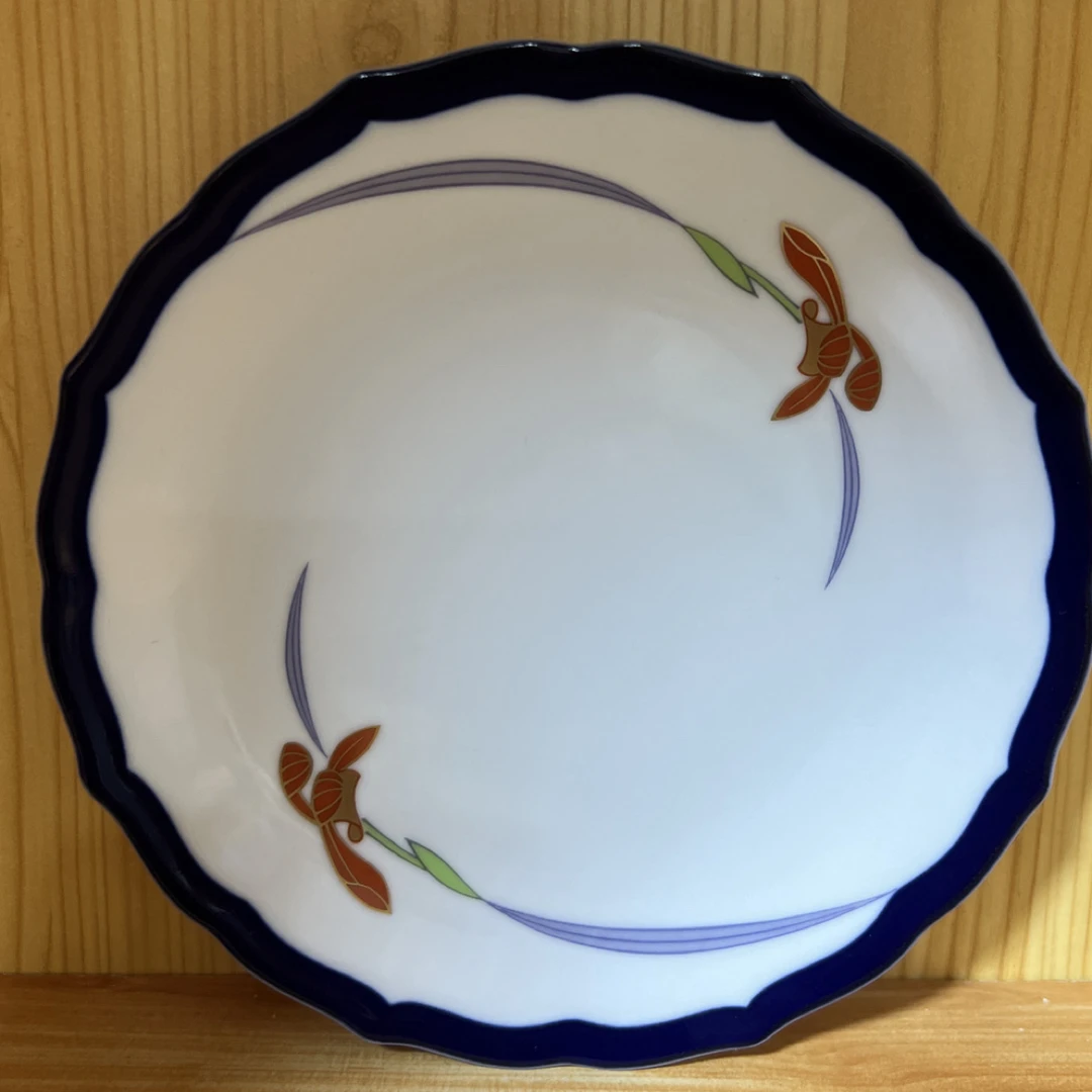 兰花蓝边家用甜品盘