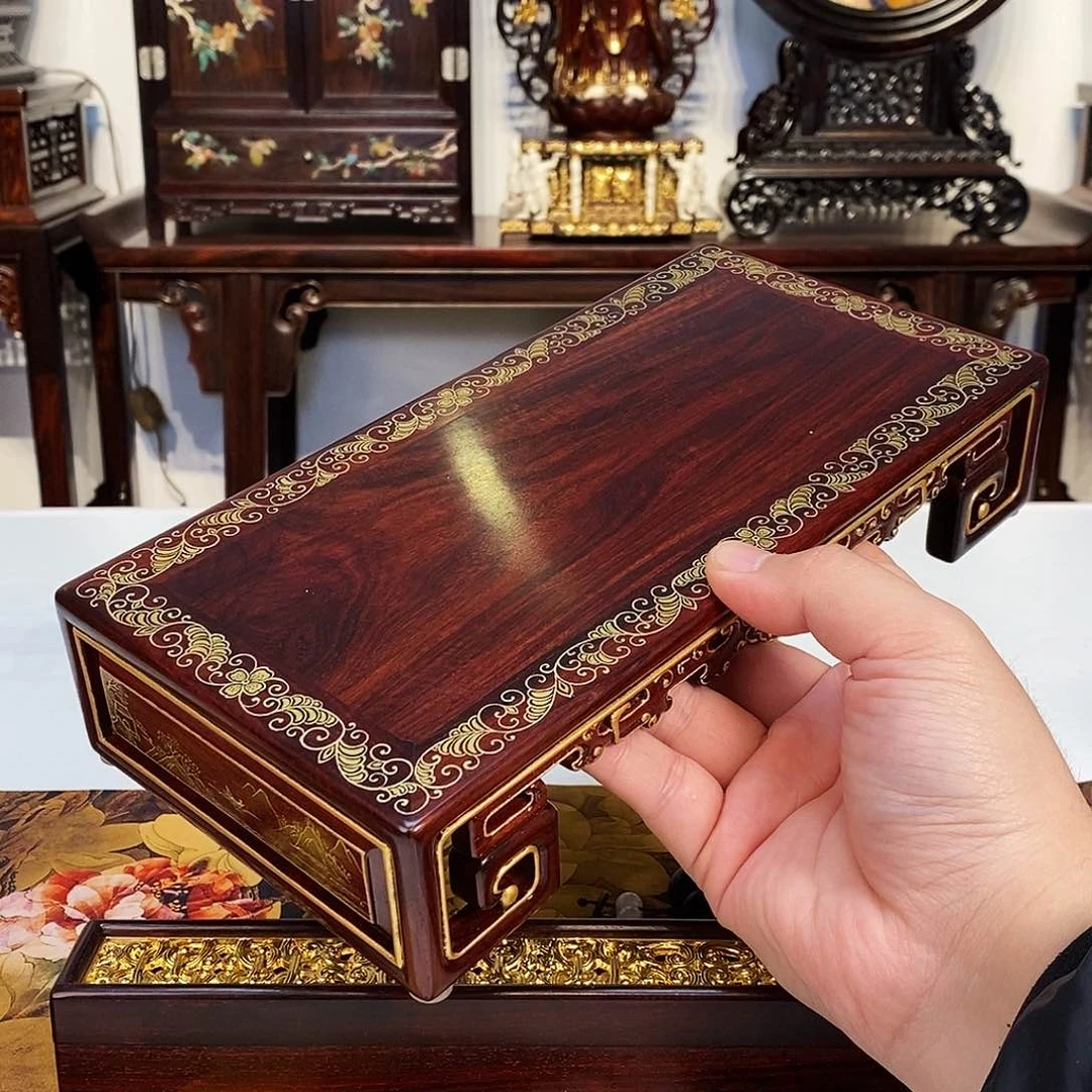 紫檀木类成套家具天**子小叶紫檀底座