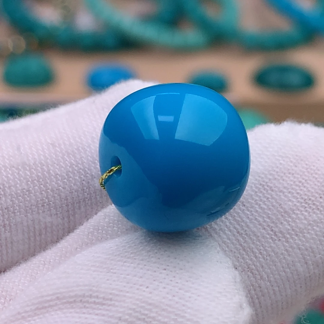 未镶嵌绿松石珠宝奇石14.4✖️12.9mm暴力蓝